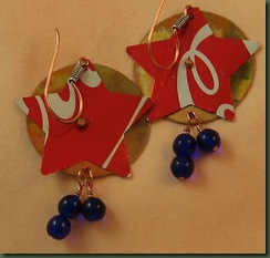 red stars with blue beads